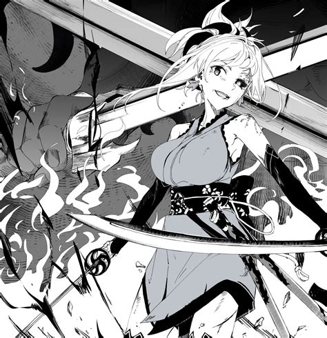 Wallpaper Gadis Anime Nasib Grand Orde Miyamoto Musashi Fate Grand