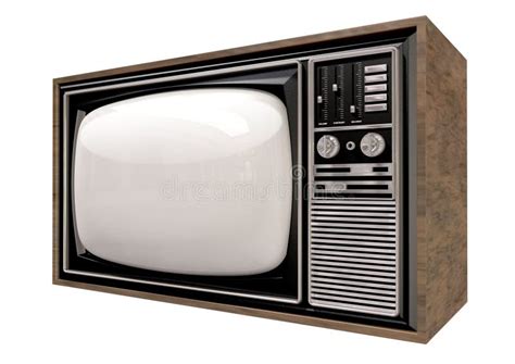 Vintage Tv Isolated Front Stock Illustration Illustration Of Dials