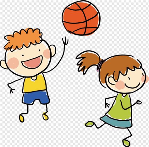 Children Playing Basketball Drawing Img Aaralyn