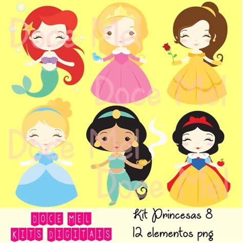 Kit Digital Princesas 8 Ar 02 Elo7 Produtos Especiais