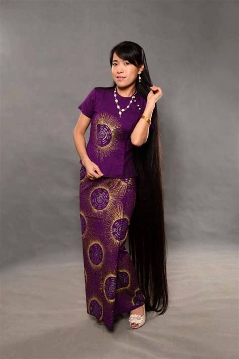 Myanmar Cute Girl Long Hair Styles Asian Long Hair Long Hair Women