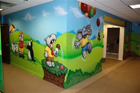 Play School Wall Paintingnursery School Wall Painting Artist