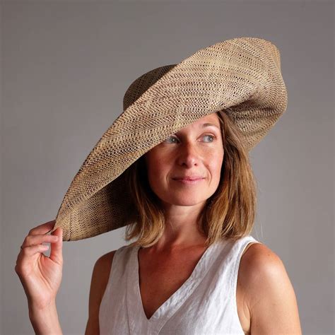 Large Brim Fold Up Straw Hat By Plum Ivory Notonthehighstreet Com