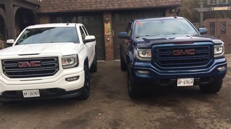 Gmc Sierra Leveling Kit And 33s Before And After Compare Youtube