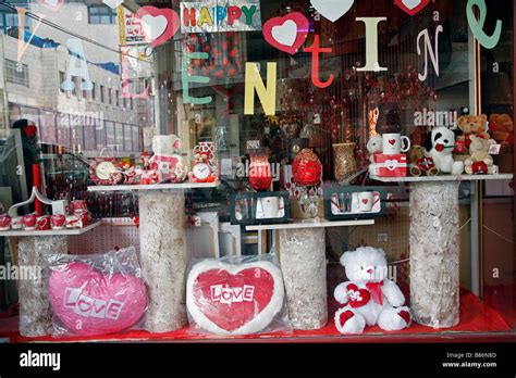 Valentines Day Display In The Window Of A Shop In The Palestinan City