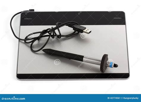 Graphic Tablet With Pen Stock Image Image Of Touch Equipment 42774561