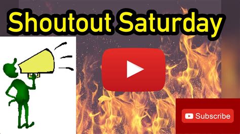 Shoutout Saturday Youtube