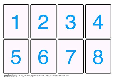 Free Printable Number Cards 1 20 With Pictures Printable Templates