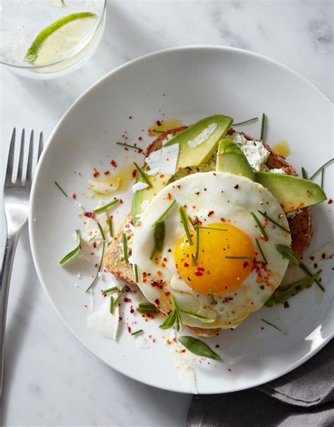 Avocado Toast With Herbed Goat Cheese And Fried Egg Recipe Healthy
