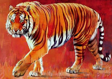 Mark Adlington Bengal Tiger Painting Bengal Tiger Print For Sale
