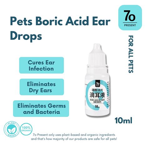 70 Present 10ml Boric Acid Cleansing Pet Ear Drops For Dog And Cat