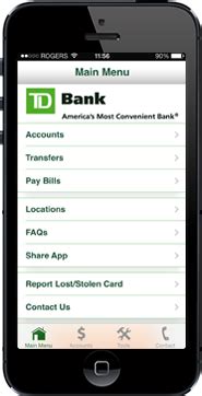 Instead of making a run to the bank, you can simply snap a picture of the front and back of the check on your smartphone and deposit it using the bank's mobile app. TD Bank Small BusinessDirect Mobile Banking App