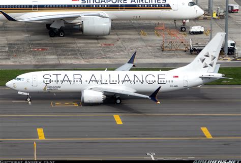 Boeing 737 8 Max Singapore Airlines Star Alliance Aviation Photo