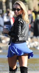 Kimberley Garner Flashes Her Bottom As Her Skirt Blows Up At London S
