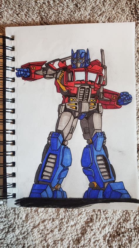 Finished A Drawing Of Optimus R Transformers