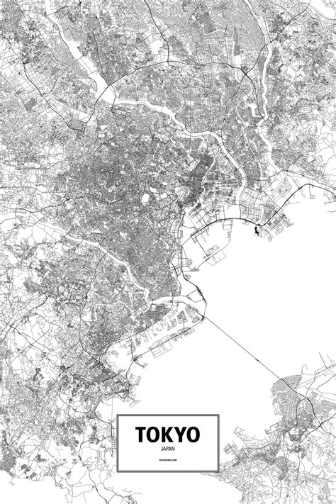 Tokyo City Tokyo Japan Japan Map Urban Mapping City Outline