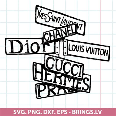 Gucci Svg Cut File Street Sign Svg Fashion Svg Brand Logo Svg