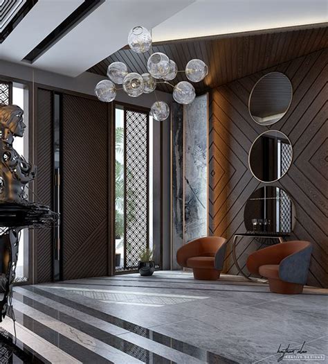 Villa Main Entrance On Behance Foyer Design Luxury Living Room
