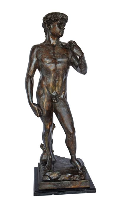David By Michelangelo Bronze Statue Replica Size 13 L X 10 W X 36 H