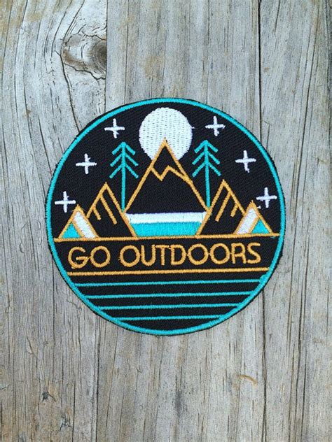 Go Outdoors Patch Vintage Embroidered Patch Mountain Patch Nature