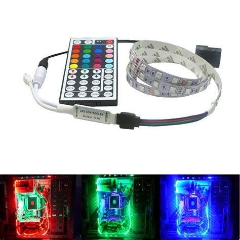 Led strip 12v feature 12: Magnetic RGB LED Strip Light Full Kit for PC Computer Case ...