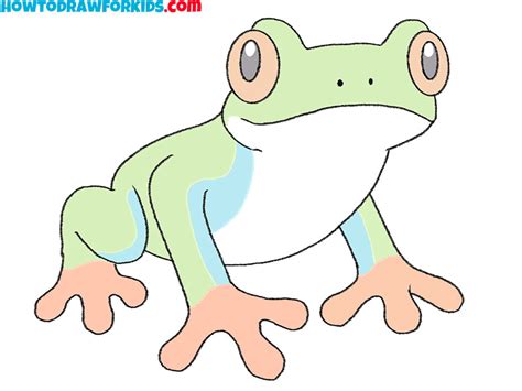 How To Draw A Tree Frog Easy Drawing Tutorial For Kids