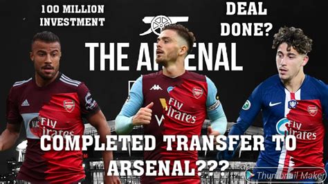 arsenal transfer news today live the three new midfielders first completed done deals youtube