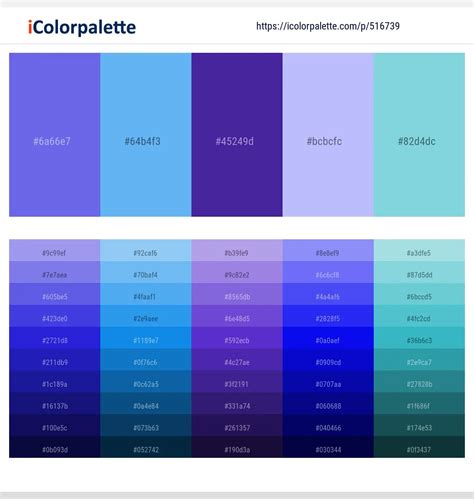 5 Latest Color Schemes With Medium Slate Blue And Light Blue Color Tone