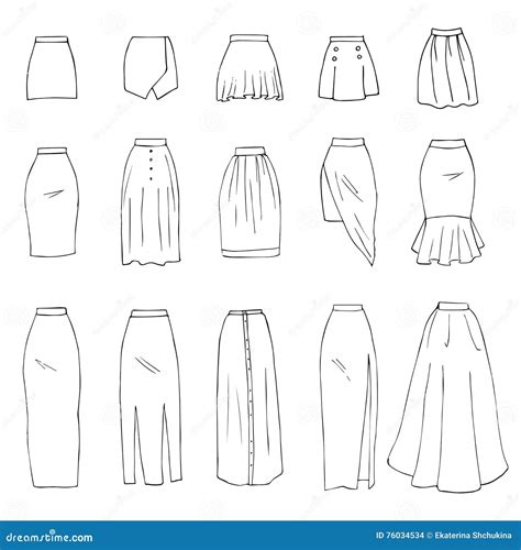 Skirts Stock Vector Illustration Of Fashionable Model 76034534
