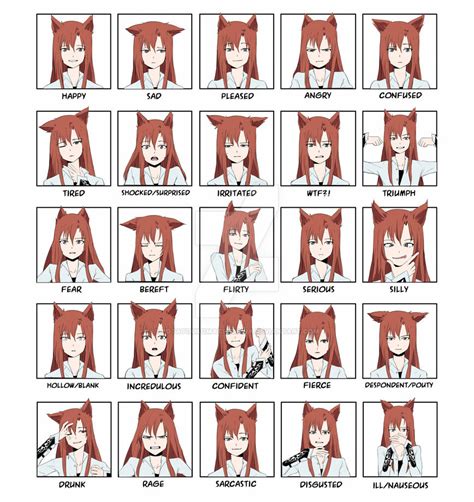 25 Facial Expression Chart Commission By Potatoukomatsudaira On Deviantart