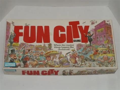 Vintage 1987 Parker Bros Brothers Fun City Board Game 100 Complete