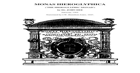 Pdf Dr John Dee Monas Hieroglyphica The Hieroglyphic Monad