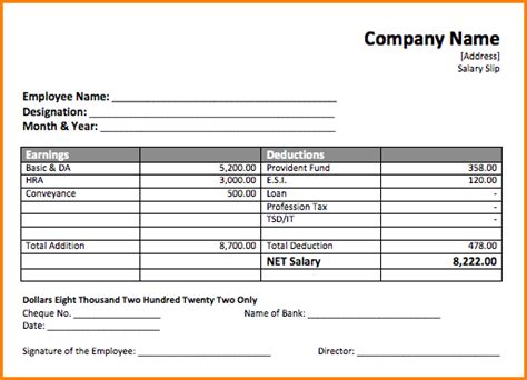 Choose an appropriate payslip template from below provided payslip templates to create payslips for your employees and workers. 8+ simple salary slip format | Simple Salary Slip