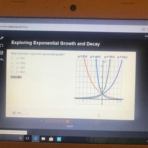 which function represents exponential growth y f x y h x y g x y k x