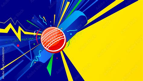 Vector Illustration Of Cricket Abstract Background Design For Banner
