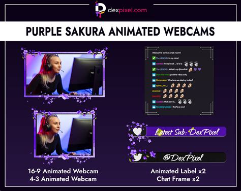 Animated Purple Sakura Cherry Blossom Stream Webcam Etsy