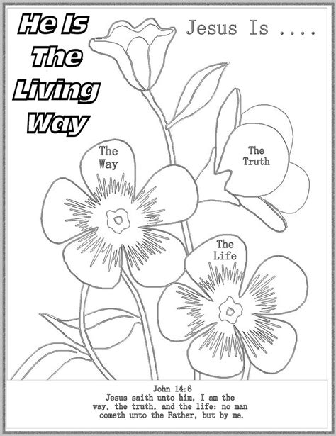Bible Verse Coloring Pages John 14 6 Coloring Pages