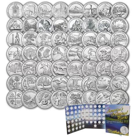 Complete Set Of America The Beautiful Quarters Bu National Parks