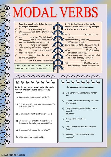 Modal Adverbs Worksheets With Answers Pdf