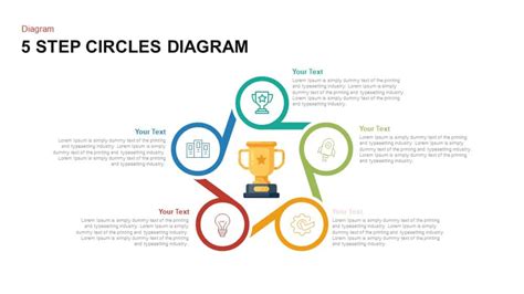 4 Step Circles Diagram For Powerpoint Slidemodel Rise