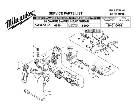 Buy Milwaukee 6850 550d Replacement Tool Parts Milwaukee 6850 550d