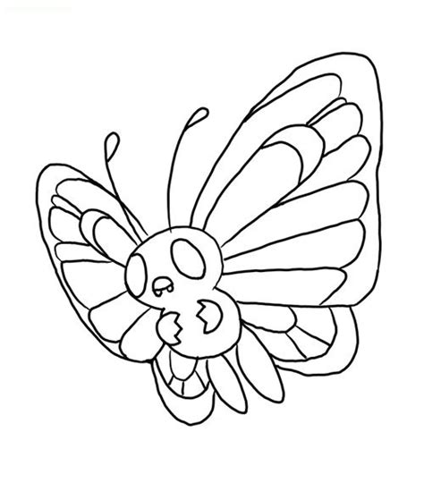 Pokemon Butterfree Kolorowanka Morindia Pokoloruj Rysunek Images And