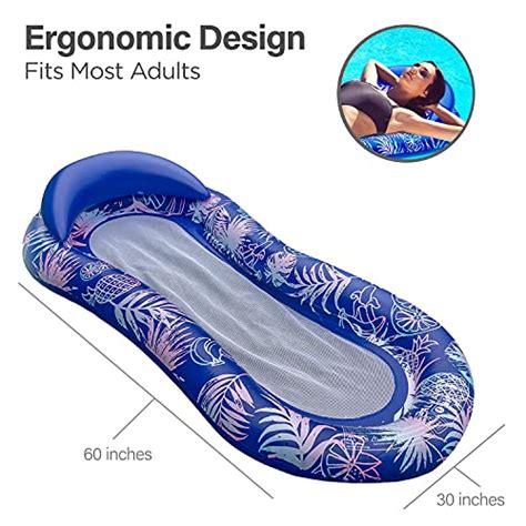 Galvanox Pool Floaties Adult Size Heavy Duty Raft Water Lounger