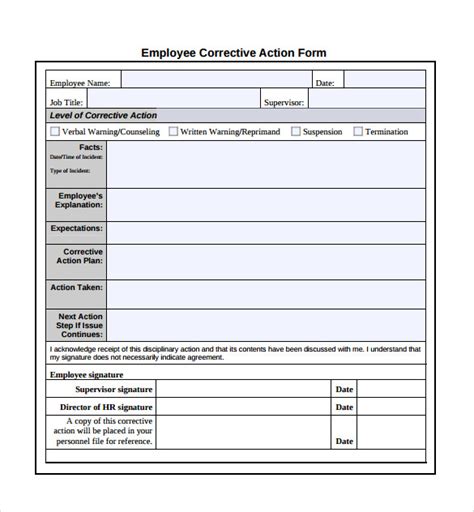 Printable Employee Action Plan Template Printable Templates Free