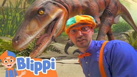 Blippi Visits Dinosaur Exhibition Dinosaurs For Kids Educational