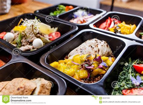 Healthy Food And Diet Concept Restaurant Dish Delivery Take Away Of
