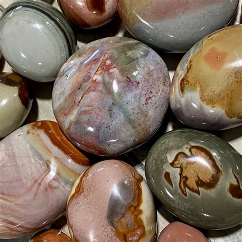 Polychrome Jasper Palm Stone Desert Jasper Fortune Crystal Etsy