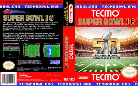Nes Tecmo Super Bowl 2016 50th Anniversary Edition Cover Tecmo Super