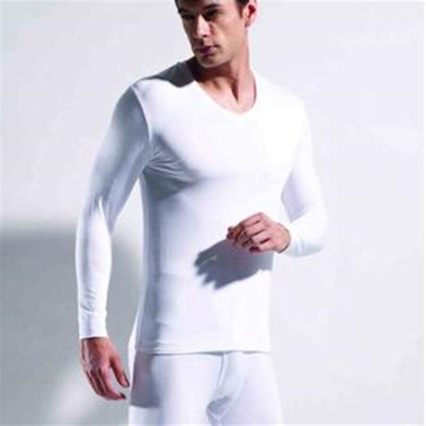 Autumn Winter Low Collar Warm Underwear For Men Male Thermal Underwear