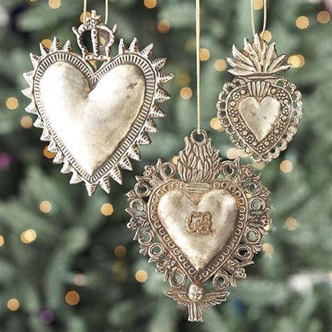 Corazones Sacred Heart Heart Art Heart Ornament